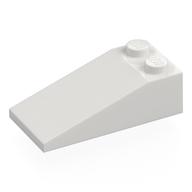 Brick Sloped 18° 4 × 2 White