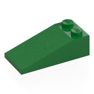 Brick Sloped 18° 4 × 2 Green