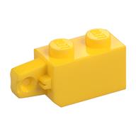 Hinge Brick 1 × 2 Locking with 1 Finger Vertical End Gelb