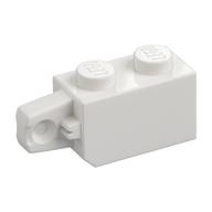 Hinge Brick 1 × 2 Locking with 1 Finger Vertical End Weiß