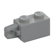 Hinge Brick 1 × 2 Locking with 1 Finger Vertical End Hellblaugrau