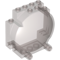 Windscreen 3 × 6 × 5 Bubble with Studs on Top [Plain] in Trans-Brown