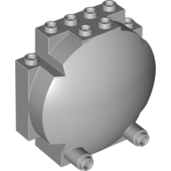 Windscreen 3 × 6 × 5 Bubble with Studs on Top [Plain] Light Bluish Gray
