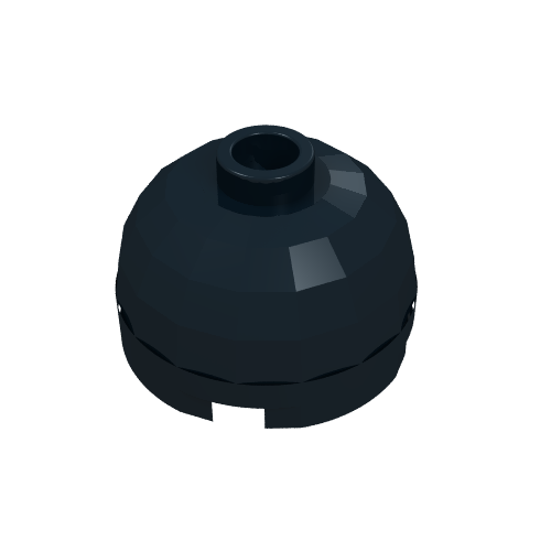 Brick Round 2 × 2 Dome Top, Blocked Open Stud, No Bottom Axle Holder Schwarz