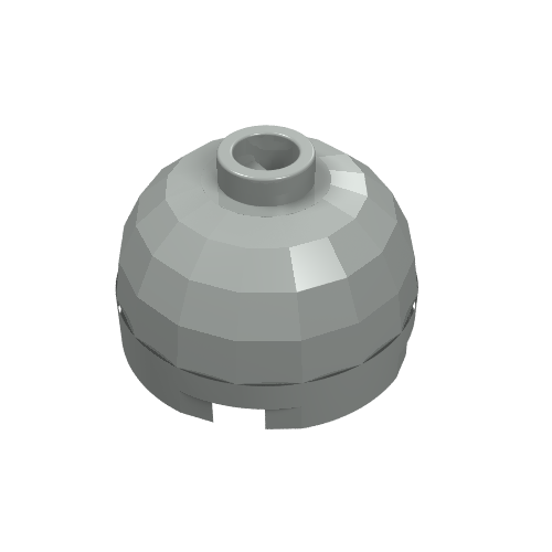 Brick Round 2 × 2 Dome Top, Blocked Open Stud, No Bottom Axle Holder Hellgrau