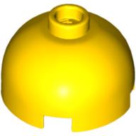 Brick Round 2 × 2 Dome Top, Blocked Open Stud, Bottom Axle Holder Yellow
