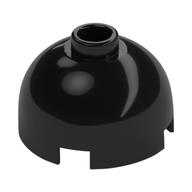 Stein rund 2 × 2 Kuppel oben, Hohlnoppe Schwarz