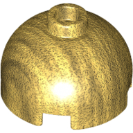 Brick Round 2 × 2 Dome Top, Hollow Stud Pearl Gold