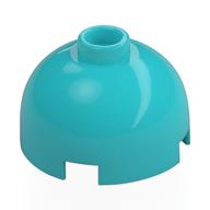 Brick Round 2 × 2 Dome Top, Hollow Stud Medium Azure
