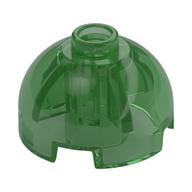 Brick Round 2 × 2 Dome Top, Hollow Stud Trans-Green
