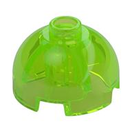 Brick Round 2 × 2 Dome Top, Hollow Stud Trans-Bright Green