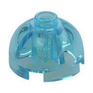 Brick Round 2 × 2 Dome Top, Hollow Stud Trans-Light Blue