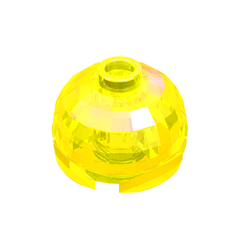 Brick Round 2 × 2 Dome Top, Hollow Stud Trans-Neon Green