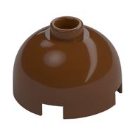 Brick Round 2 × 2 Dome Top, Hollow Stud Reddish Brown