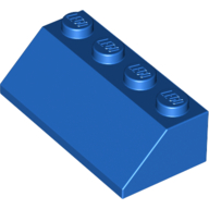 Brick Sloped 45° 2 × 4 Blue