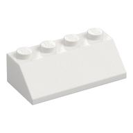 Brick Sloped 45° 2 × 4 White