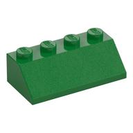 Brick Sloped 45° 2 × 4 Green