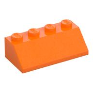 Brick Sloped 45° 2 × 4 Orange