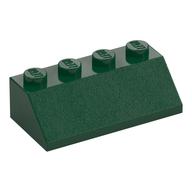 Brick Sloped 45° 2 × 4 Dark Green