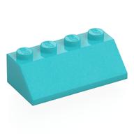 Brick Sloped 45° 2 × 4 Medium Azure