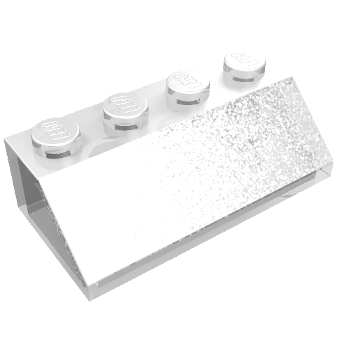 Brick Sloped 45° 2 × 4 Trans-Clear