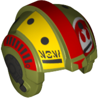 Helmet Rebel Pilot, Center Ridge with Red Stripes, White Rebel Logo and Gray Headset Print Olivgrün