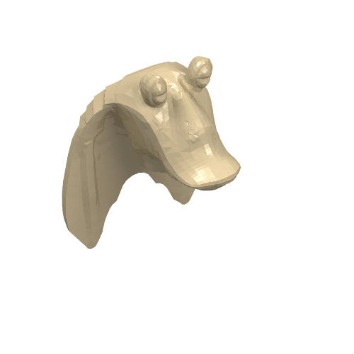 Minifig Head Special, Gungan (Jar-Jar Binks) [Plain] Beige