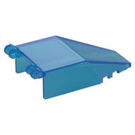 Windscreen 7 × 4 × 1 2/3 with Hinges Transparent-Dunkelblau