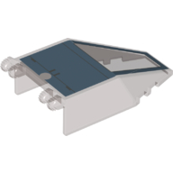 Windscreen 7 × 4 × 1 2/3 with Hinges with Sand Blue Y-Wing Print Trans-Brown