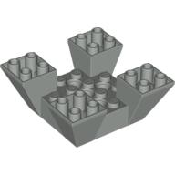 Brick Sloped Inverted 65° 6 × 6 × 2 Quad with Cutouts Light Gray