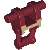 Torso Mechanical, Battle Droid with Tan Insignia Print Dark Red