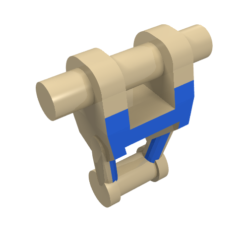 Torso Mechanical, Battle Droid with Blue Insignia Print Tan