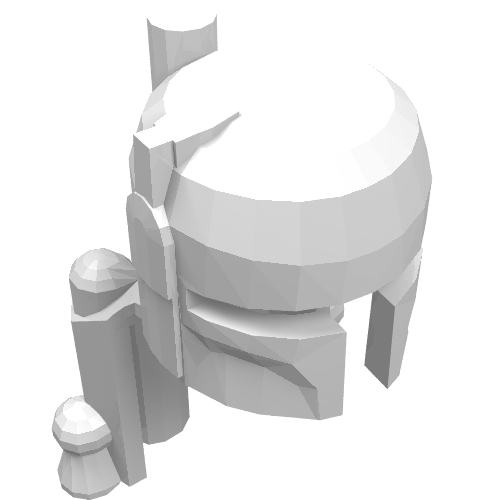 Helmet, Rocket Pack [Plain] White