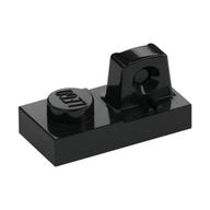 Hinge Plate 1 × 2 Locking with 1 Finger On Top Schwarz