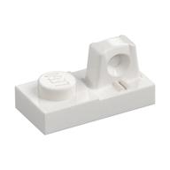 Hinge Plate 1 × 2 Locking with 1 Finger On Top White