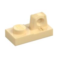 Hinge Plate 1 × 2 Locking with 1 Finger On Top Tan
