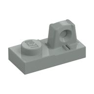 Hinge Plate 1 × 2 Locking with 1 Finger On Top Light Gray