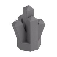 Rock 1 × 1 Crystal 5 Point Flat Silver
