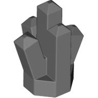 Rock 1 × 1 Crystal 5 Point Chrome Silver
