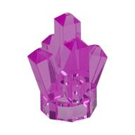Rock 1 × 1 Crystal 5 Point Transparent-Dunkelrosa