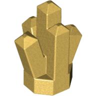 Rock 1 × 1 Crystal 5 Point Metallic Gold