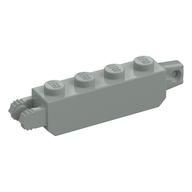 Hinge Brick 1 × 4 Locking with 1 Finger Vertical End and 2 Fingers Vertical End, 9 Teeth Hellgrau