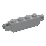 Hinge Brick 1 × 4 Locking with 1 Finger Vertical End and 2 Fingers Vertical End, 9 Teeth Light Bluish Gray