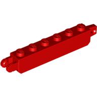 Hinge Brick 1 × 6 Locking with 1 Finger Vertical End and 2 Fingers Vertical End, 9 Teeth Rot