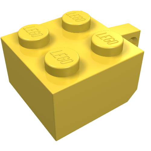 Hinge Brick 2 × 2 Locking with 1 Finger Vertical [No Axle Hole] Gelb
