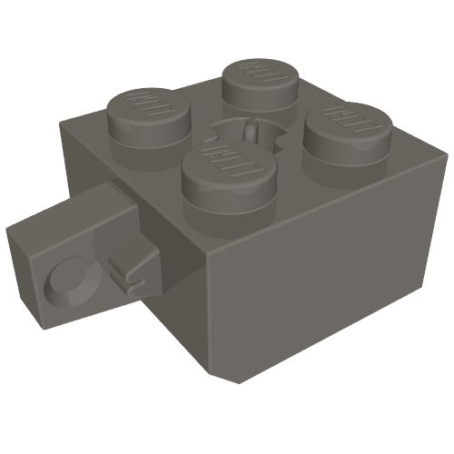 Hinge Brick 2 × 2 Locking with 1 Finger Vertical and Axle Hole [X Opening] Dunkelblaugrau