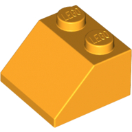 Brick Sloped 45° 2 × 2 Bright Light Orange