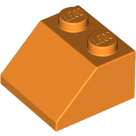 Brick Sloped 45° 2 × 2 Orange