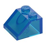 Brick Sloped 45° 2 × 2 Trans-Dark Blue
