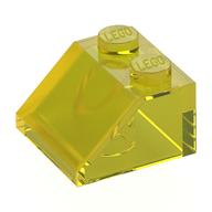 Brick Sloped 45° 2 × 2 Trans-Yellow